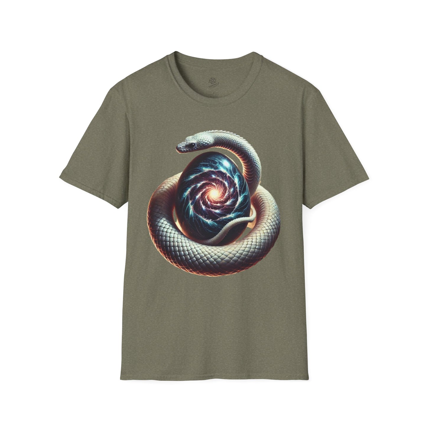 The Primordial Coil – Serpent & Cosmic Egg Tee