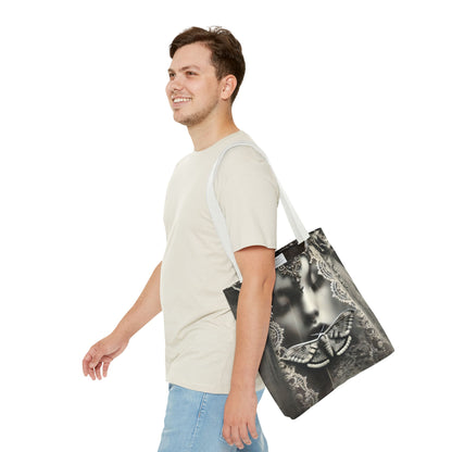 The Veiled Messenger – Liminal Moth Tote Bag