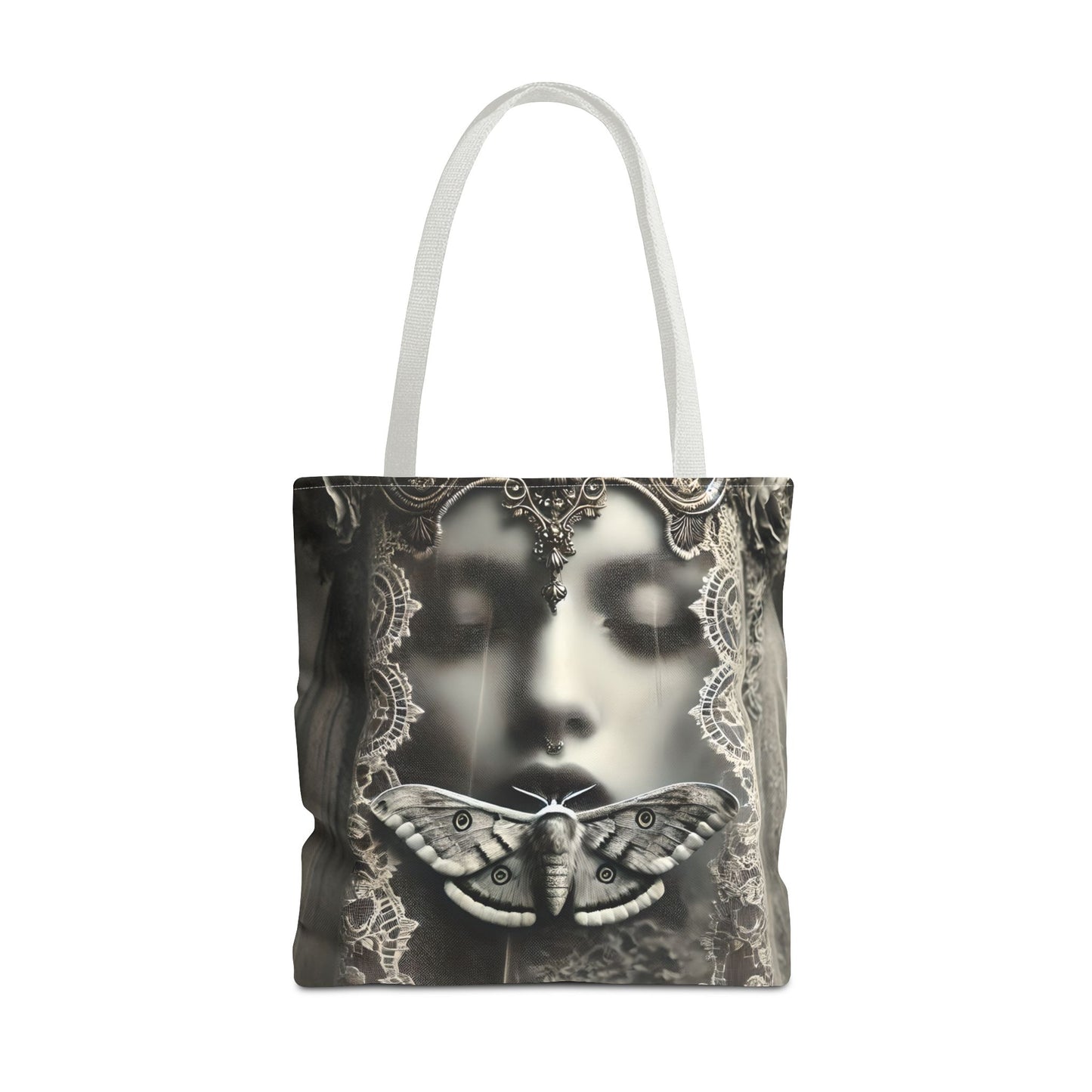 The Veiled Messenger – Liminal Moth Tote Bag