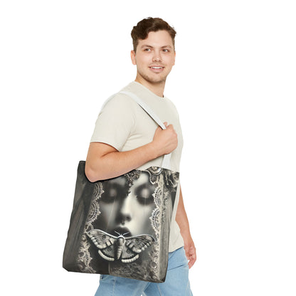 The Veiled Messenger – Liminal Moth Tote Bag